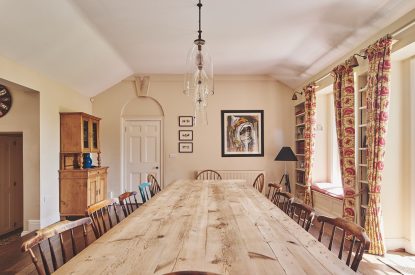 The dining table at North Wessex Manor, Oxfordshire