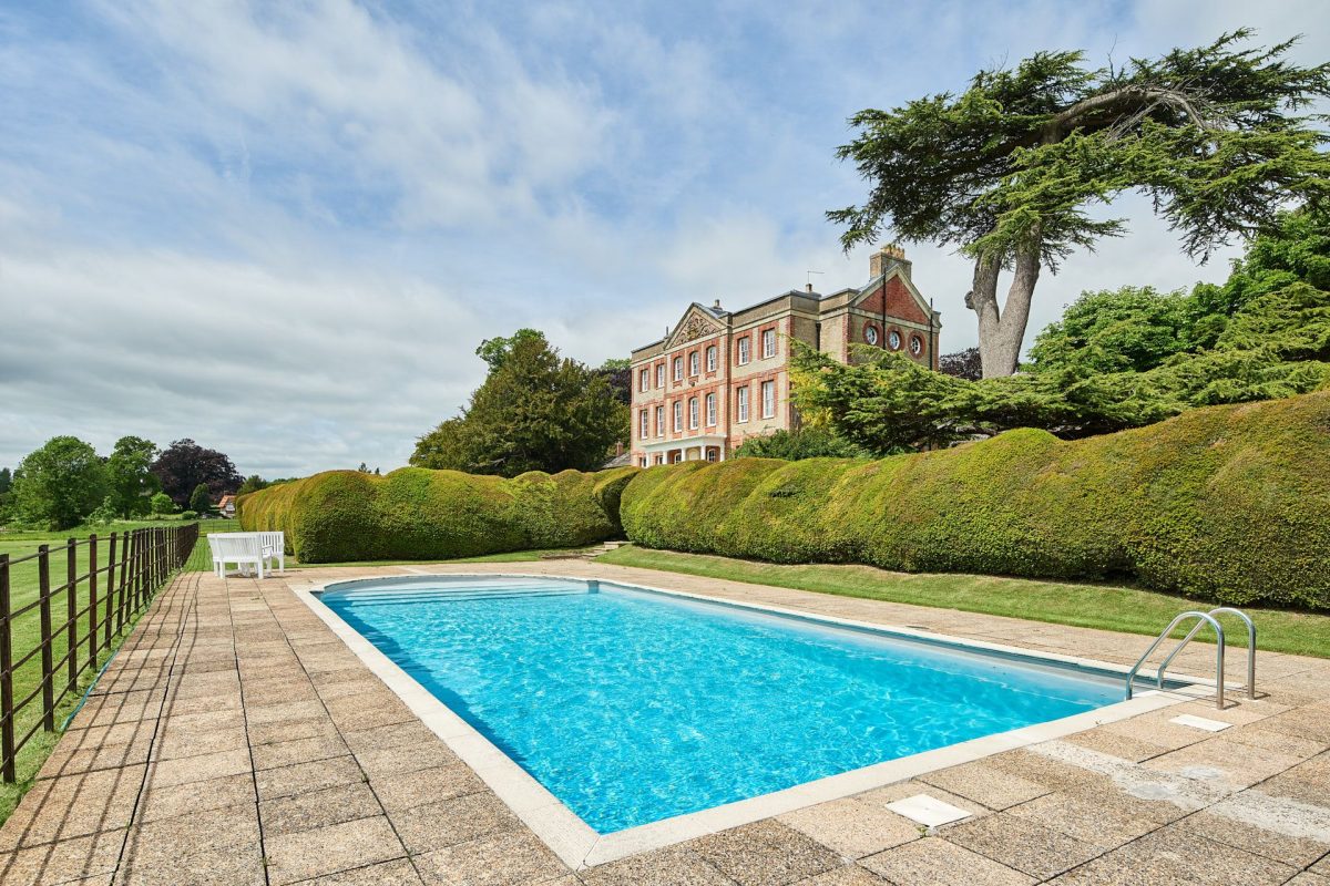 The swimming pool at North Wessex Manor, Oxfordshire