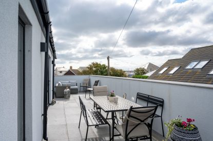 The balcony at The Bay at Beadnell, Northumberland
