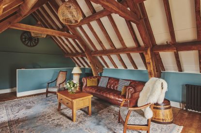 The living room at Hay Bale Cottage, Worcestershire