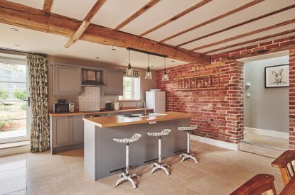 The kitchen at Hay Bale Cottage, Worcestershire
