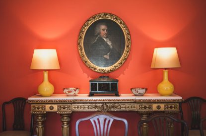 A desk at The Garden House, Edinburgh 