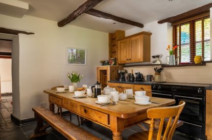 The kitchen and dining room at Kittiwake House, Devon