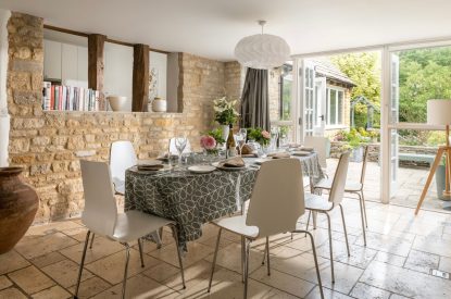 The dining room at Meadow Cottage, Cotswolds