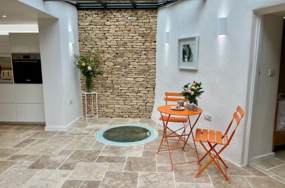 The atrium at Willow Cottage, Cotswolds
