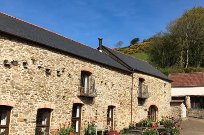 The exterior at Valley View Barn, Devon