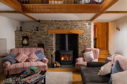 The living space at Valley View Barn, Devon