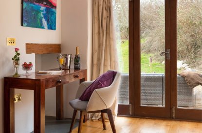 A bedroom Valley View Barn, Devon