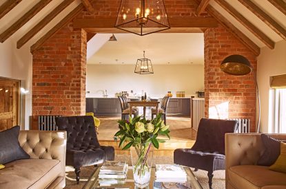 The living room at The Pheasant, Ledbury