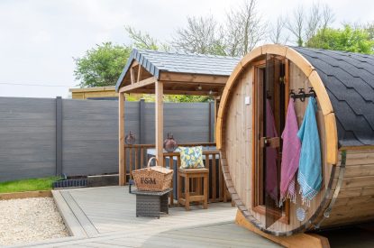 The sauna at The Lodge at Leigh, Dorset