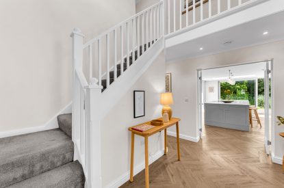The entrance hall at Garden Cottage, Cheshire