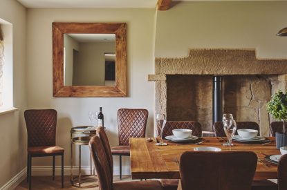 The dining room at Rye Top Farm, Uppermill, Peak District