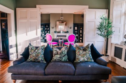The sitting room at Meadfoot Manor, Torquay, Devon