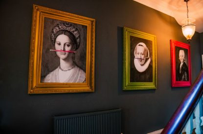 The hallway at Meadfoot Manor, Torquay, Devon