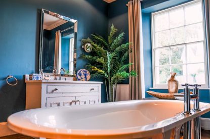 A roll top bath at Meadfoot Manor, Torquay, Devon