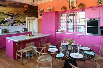 The kitchen dining room at Gentleman Jack's Flat, Yorkshire Dales