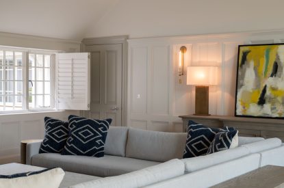 The living room at Muirfield Green, East Lothian