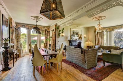 The dining area at Chulmleigh Manor, Devon