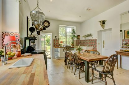The kitchen at Chulmleigh Manor, Devon