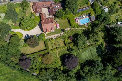 Aerial view of Chulmleigh Manor, Devon