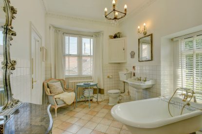 A bathroom at Chulmleigh Manor, Devon