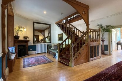 The staircase at Chulmleigh Manor, Devon