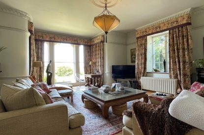 The lounge at Chulmleigh Manor, Devon