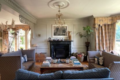 The sitting room at Chulmleigh Manor, Devon