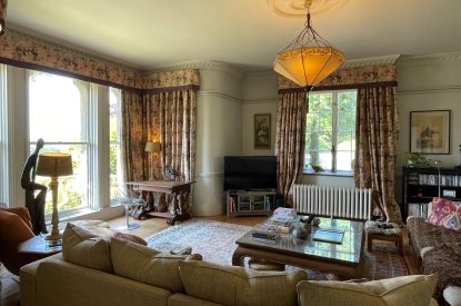 The lounge at Chulmleigh Manor, Devon