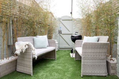 Outdoor seating at Driftwood House, Dorset