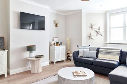 The sitting room at Driftwood House, Dorset