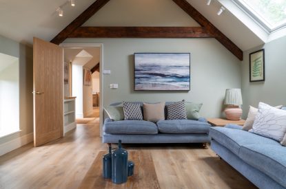 The living room at Poppy Cottage, Somerset