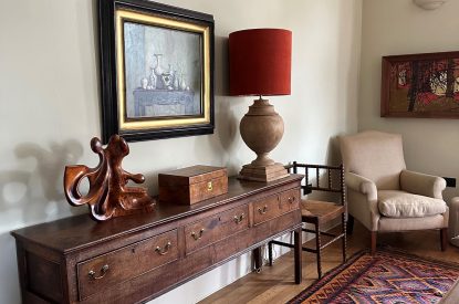 The drawing room at Plas Glan Menai, Anglesey
