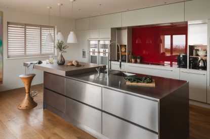 The kitchen at Ocean View, Cornwall