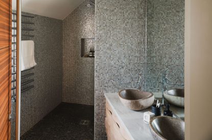 A bathroom at Ocean View, Cornwall