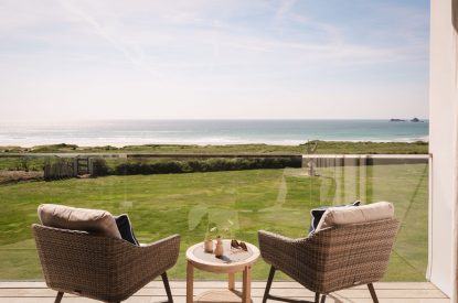 Outdoor seating at Ocean View, Cornwall