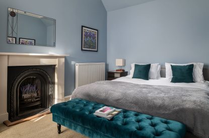 A super king sized bedroom at Quarter House, Scottish Borders