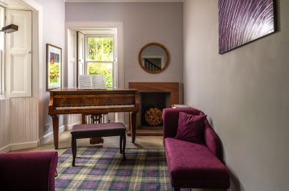 The music room at Quarter House, Scottish Borders
