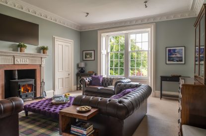 The sitting room at Quarter House, Scottish Borders
