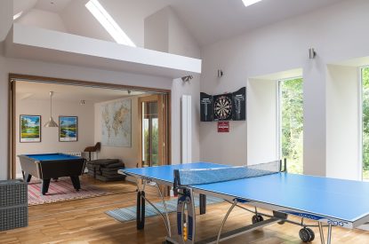 The games room at Quarter House, Scottish Borders