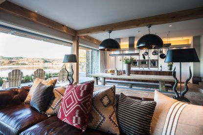 The open plan living space at Lake View Lodge, Lake District