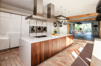 The kitchen at Lake View Lodge, Lake District