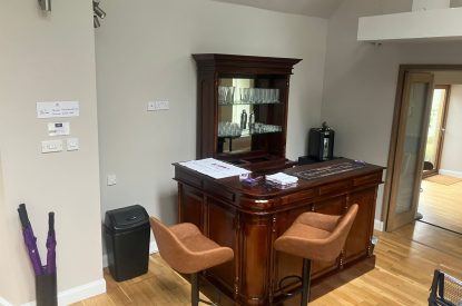 The bar at Quarter House, Scottish Borders