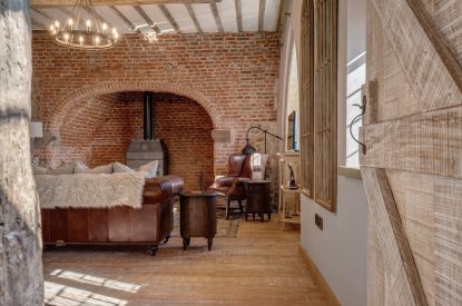 The living room at Priory East Gate, Essex