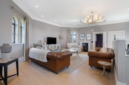 The living room at Priory Lodge, Essex