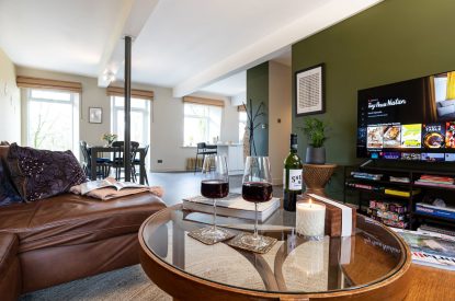 The living room at Riverside Mill, Cumbria