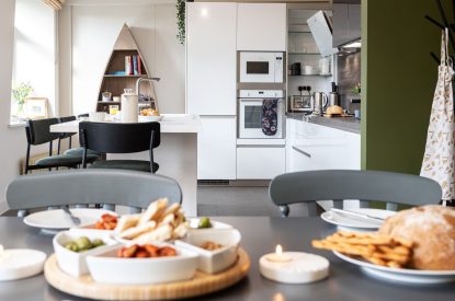 The dining kitchen at Riverside Mill, Cumbria