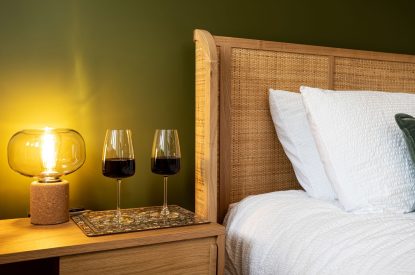 A king-size bedroom at Riverside Mill, Cumbria