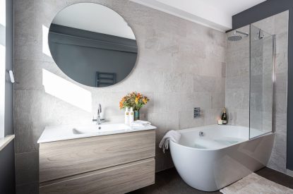 The bathroom at Riverside Mill, Cumbria