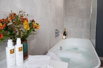 The bathroom at Riverside Mill, Cumbria